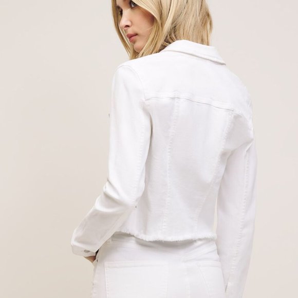 ❌SOLD❌Dynamite Cropped white denim jacket - Picture 4 of 8